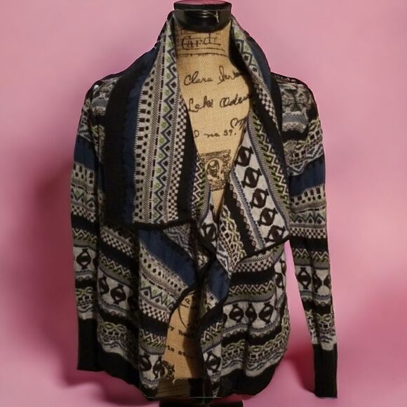 Foxcroft Sweaters - Foxcroft Aztec design cardigan  